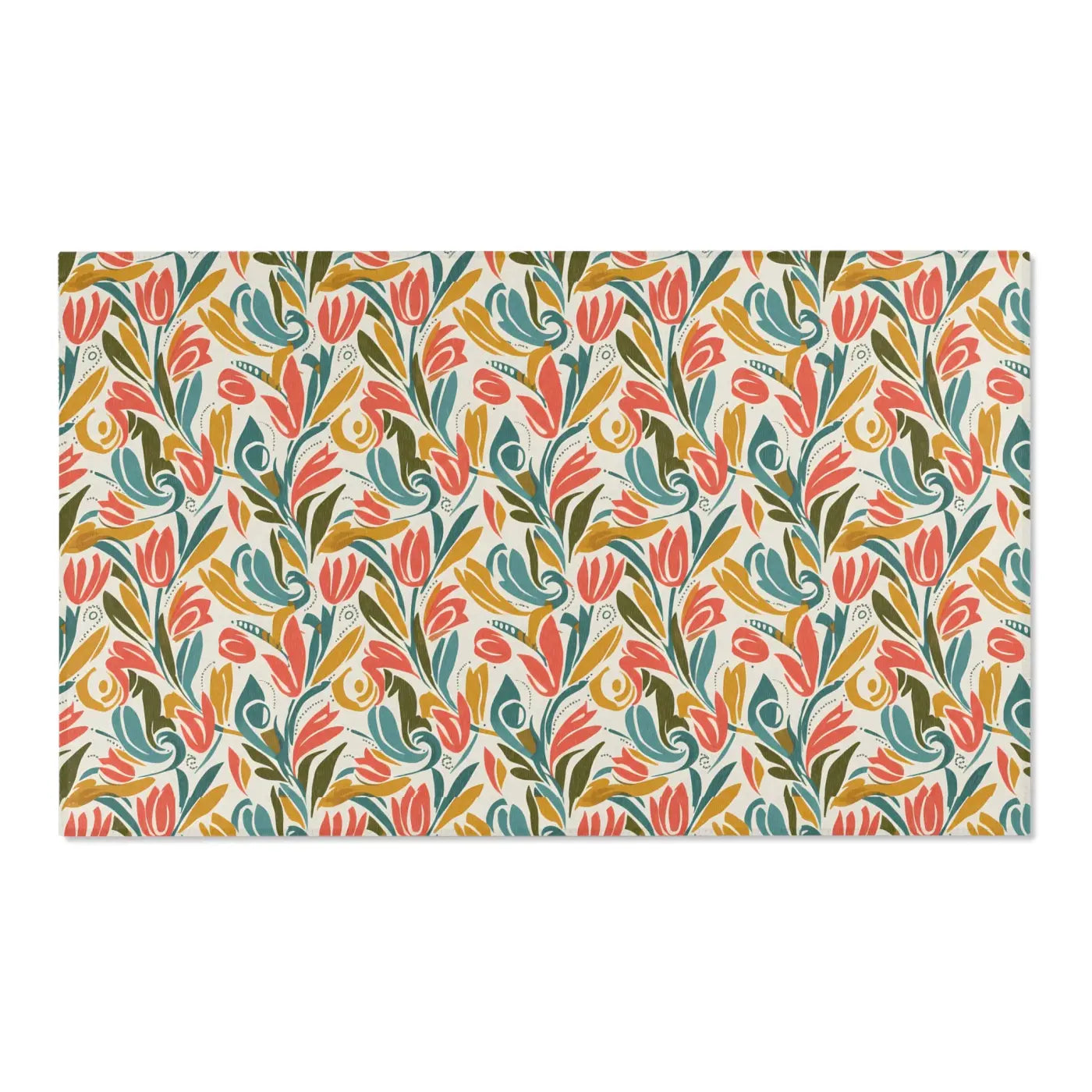 Whimsy Area Rug - Retro Floral Charm and Artistic Flair - DipaliZ