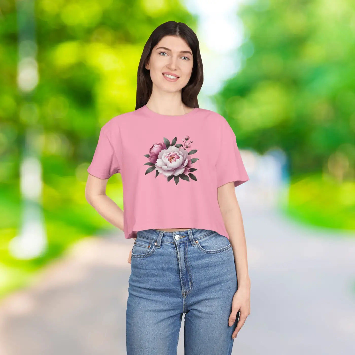 Women's Crop Tee - Casual Chic Spring Style - DipaliZ