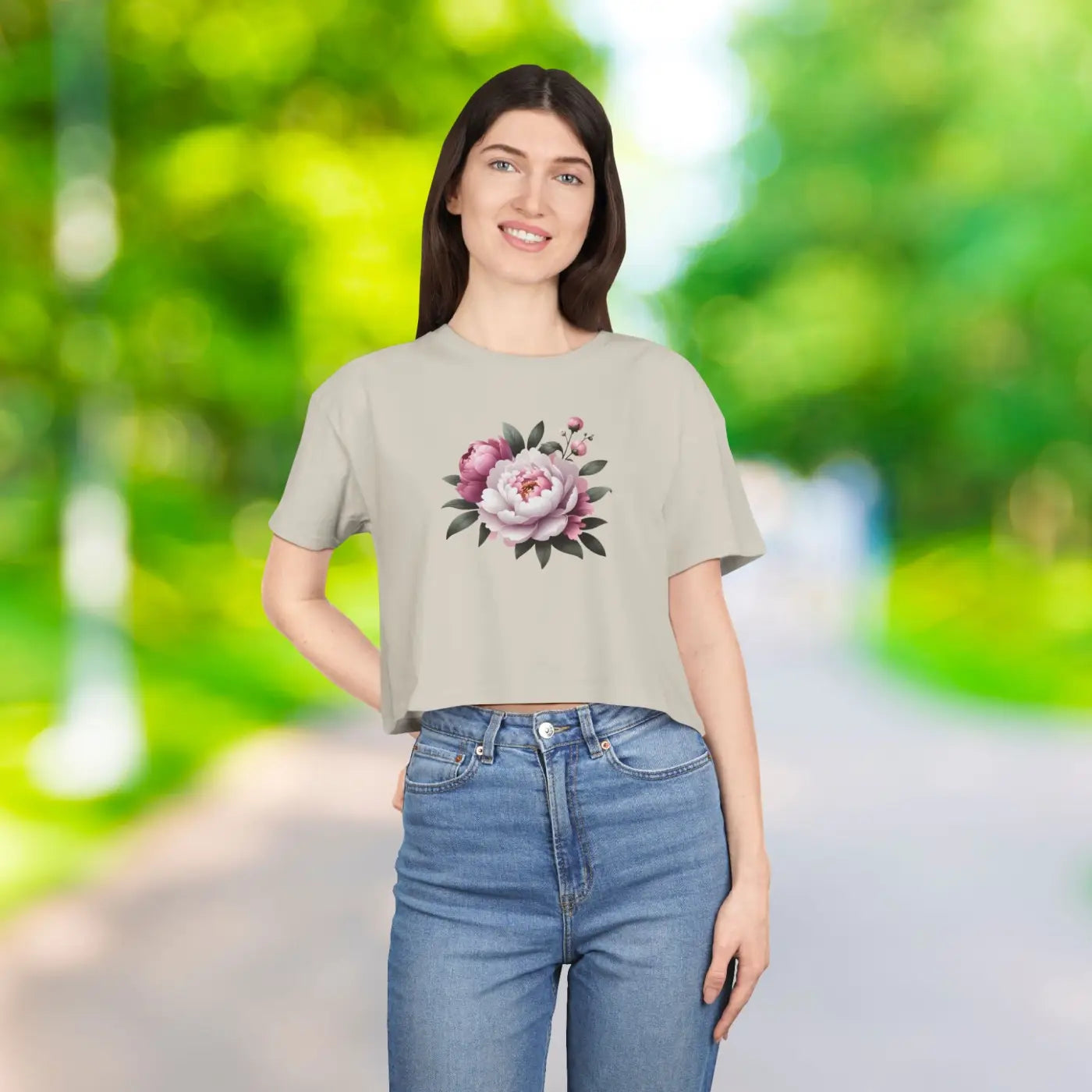 Women's Crop Tee - Casual Chic Spring Style - DipaliZ