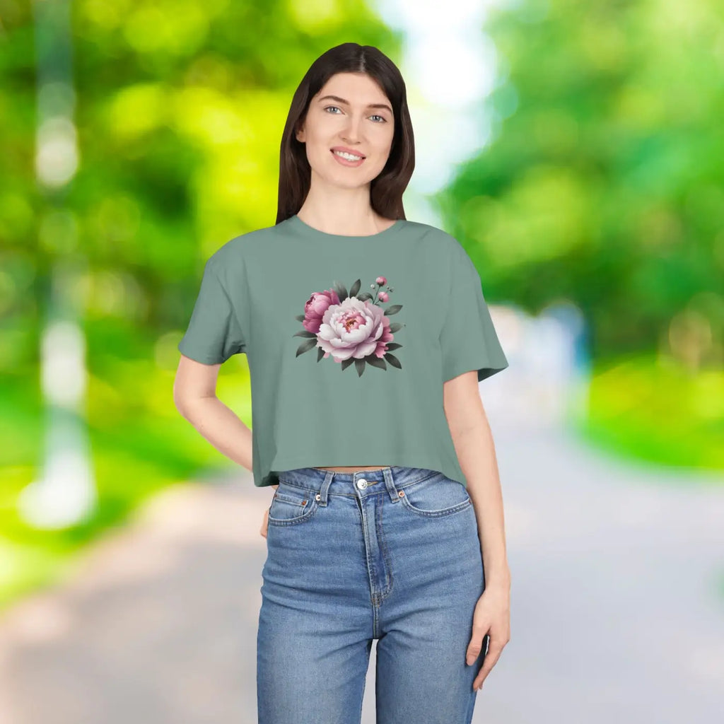 Women's Crop Tee - Casual Chic Spring Style - DipaliZ