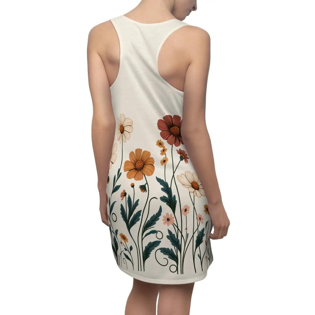 Women's Floral Racerback Dress - Summer Casual Style - DipaliZ
