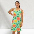 Floral Summer Dress - Racerback Vacation Style - DipaliZ
