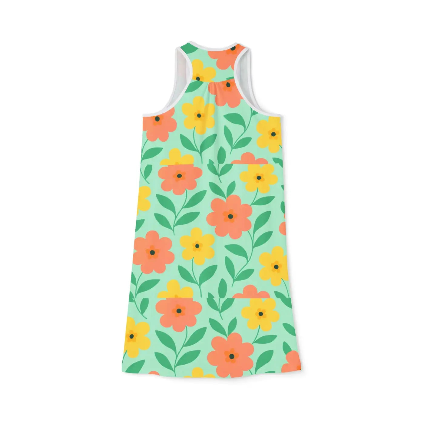 Floral Summer Dress - Racerback Vacation Style - DipaliZ