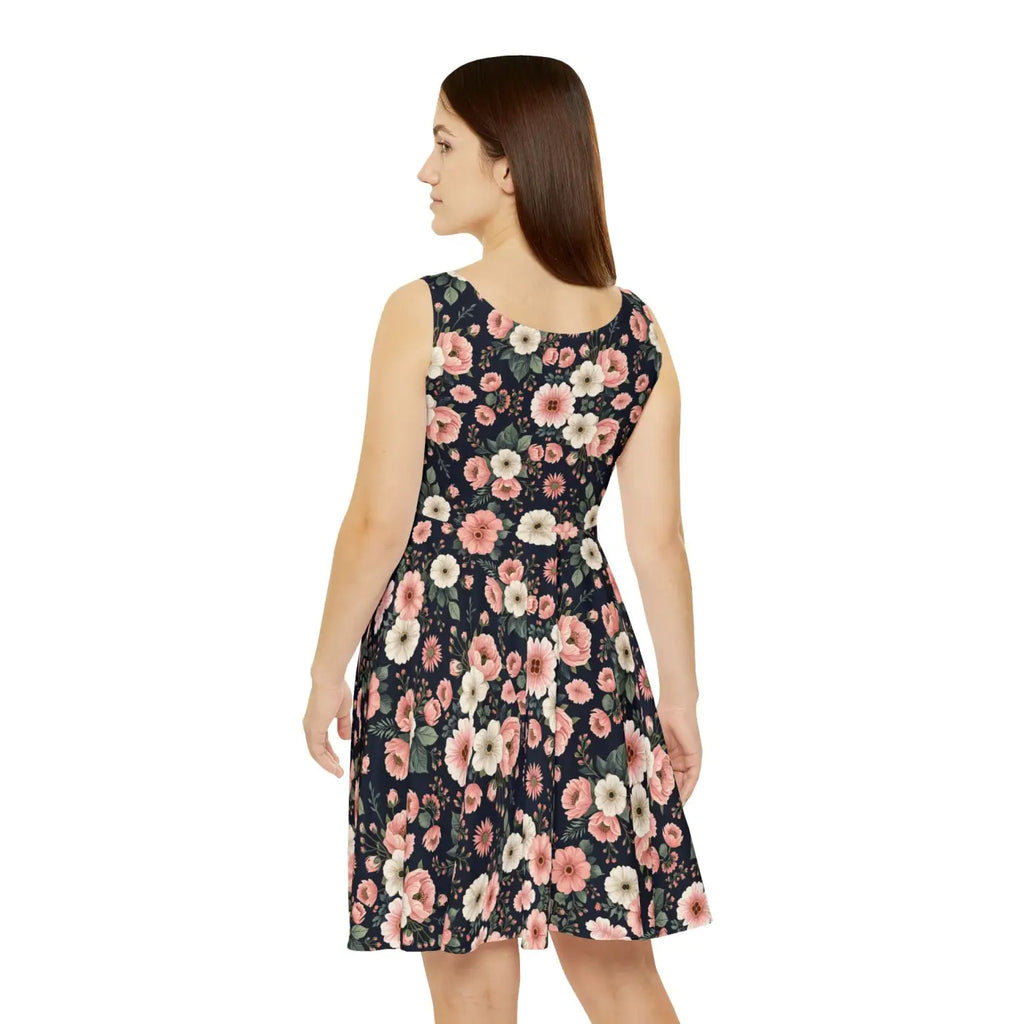 Floral Skater Dress - Vibrant Summer Party Style - DipaliZ