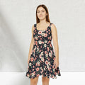 Floral Skater Dress - Vibrant Summer Party Style - DipaliZ