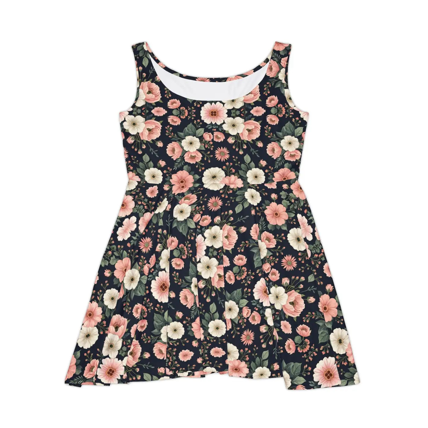 Floral Skater Dress - Vibrant Summer Party Style - DipaliZ