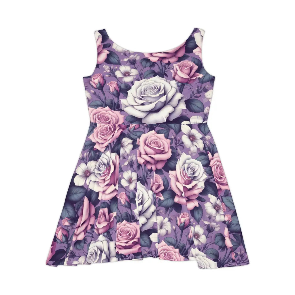 Floral Skater Dress - Vibrant Garden Party Style - DipaliZ
