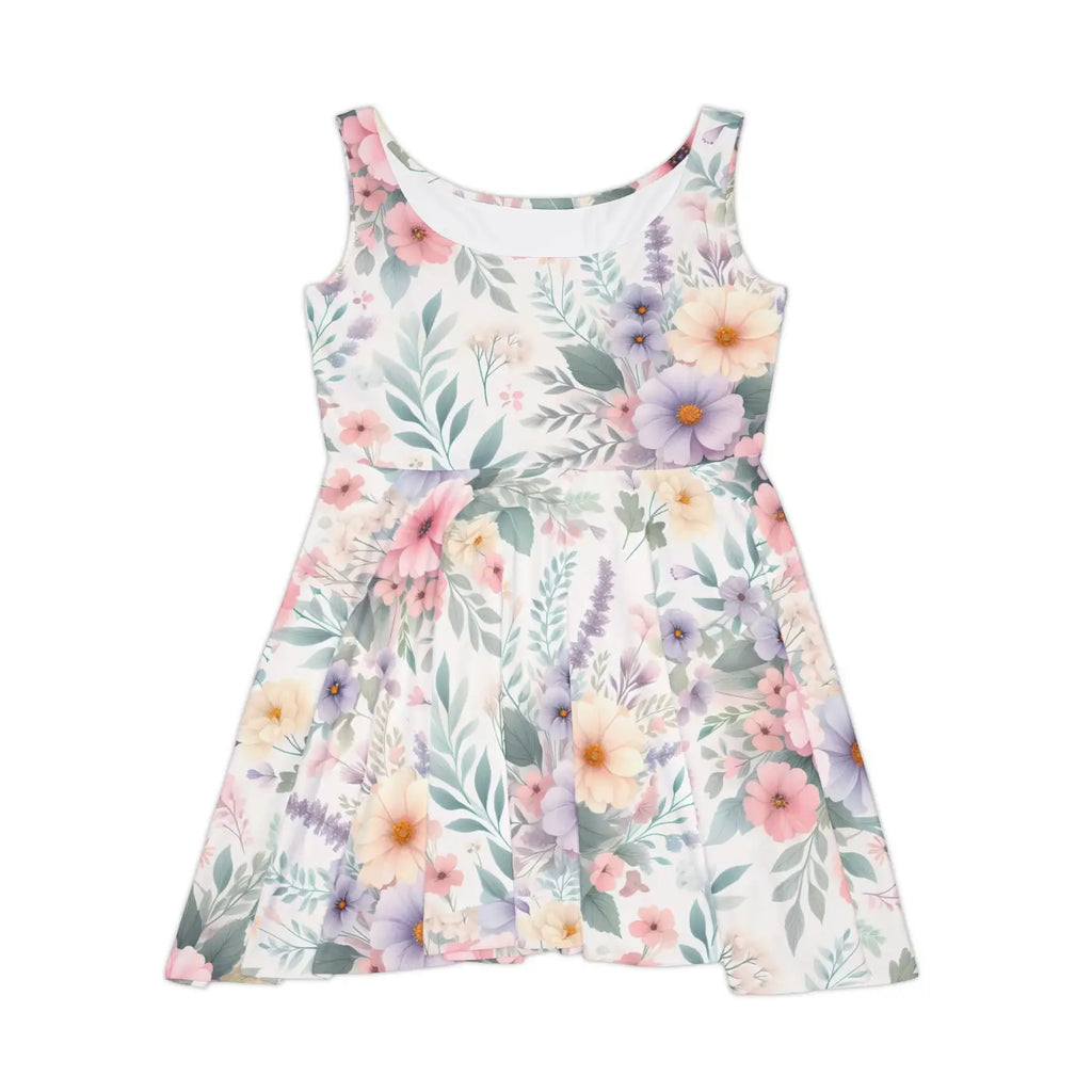 Vibrant Floral Women's Skater Dress - Spring Events - DipaliZ