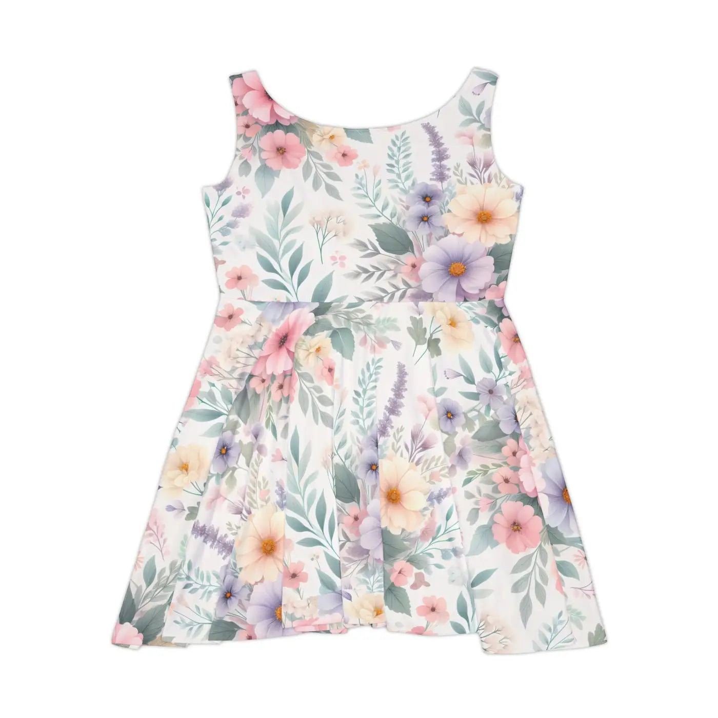 Vibrant Floral Women's Skater Dress - Spring Events - DipaliZ