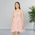 Premium Floral Print Women's Skater Dress - Spring Ready - DipaliZ
