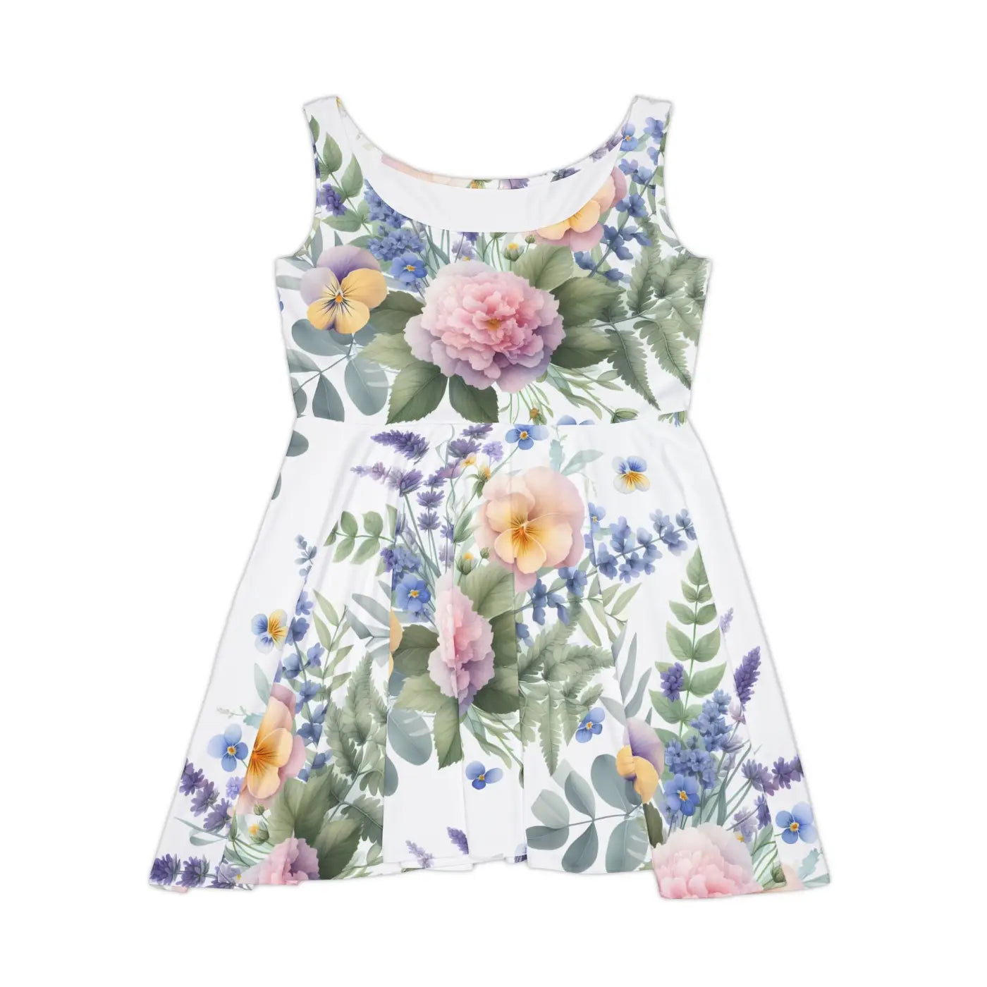 Floral Womens Skater Dress - Breezy Summer Style - DipaliZ