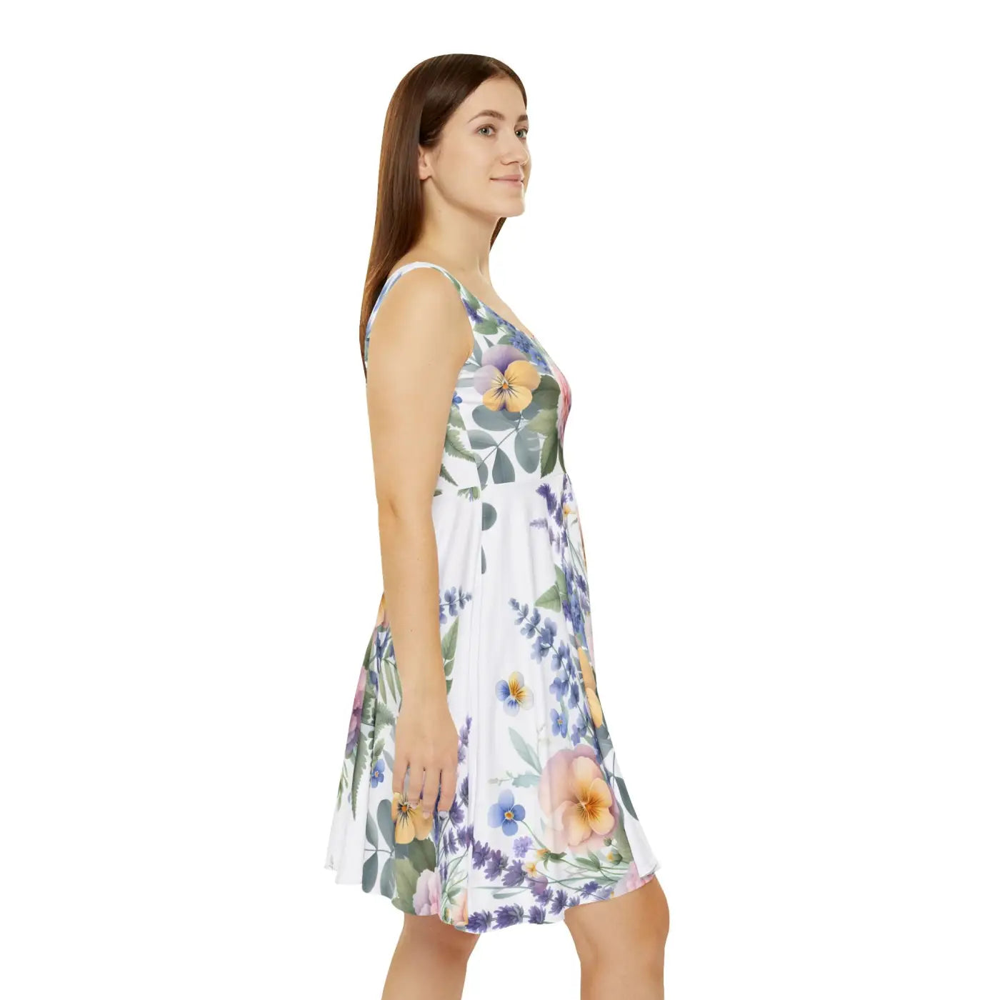 Floral Womens Skater Dress - Breezy Summer Style - DipaliZ