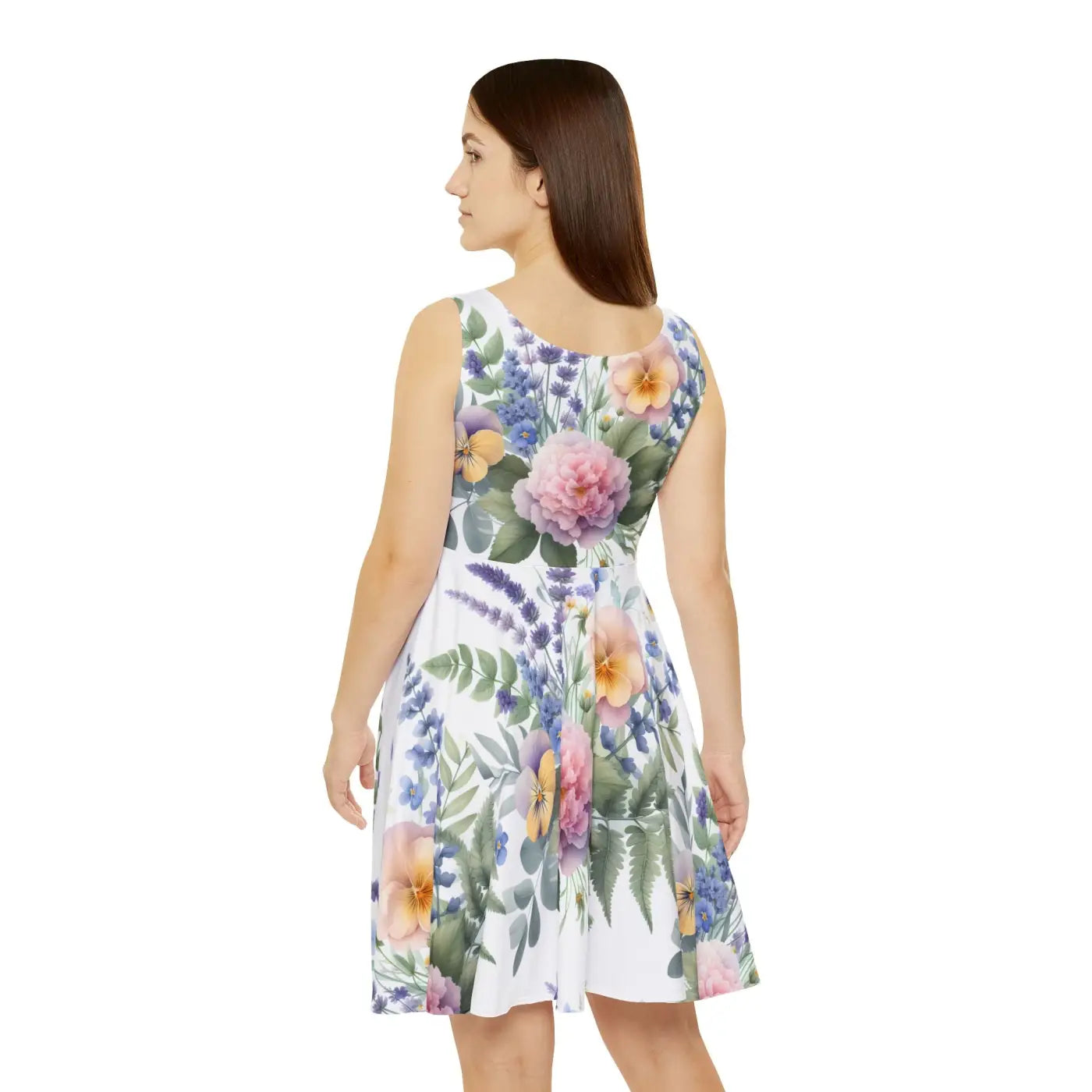 Floral Womens Skater Dress - Breezy Summer Style - DipaliZ