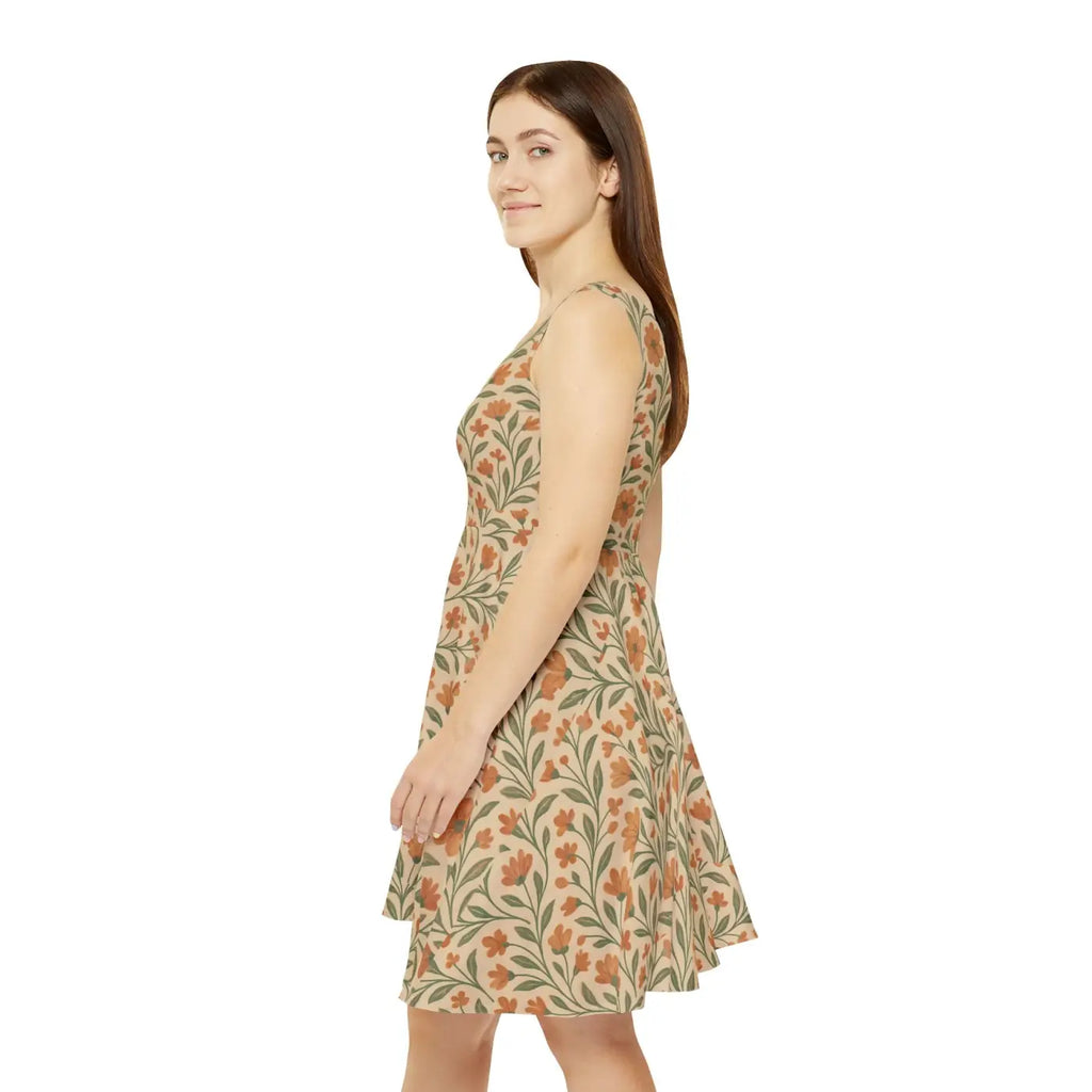 Women's Skater Dress - Vintage Style Premium Floral - DipaliZ