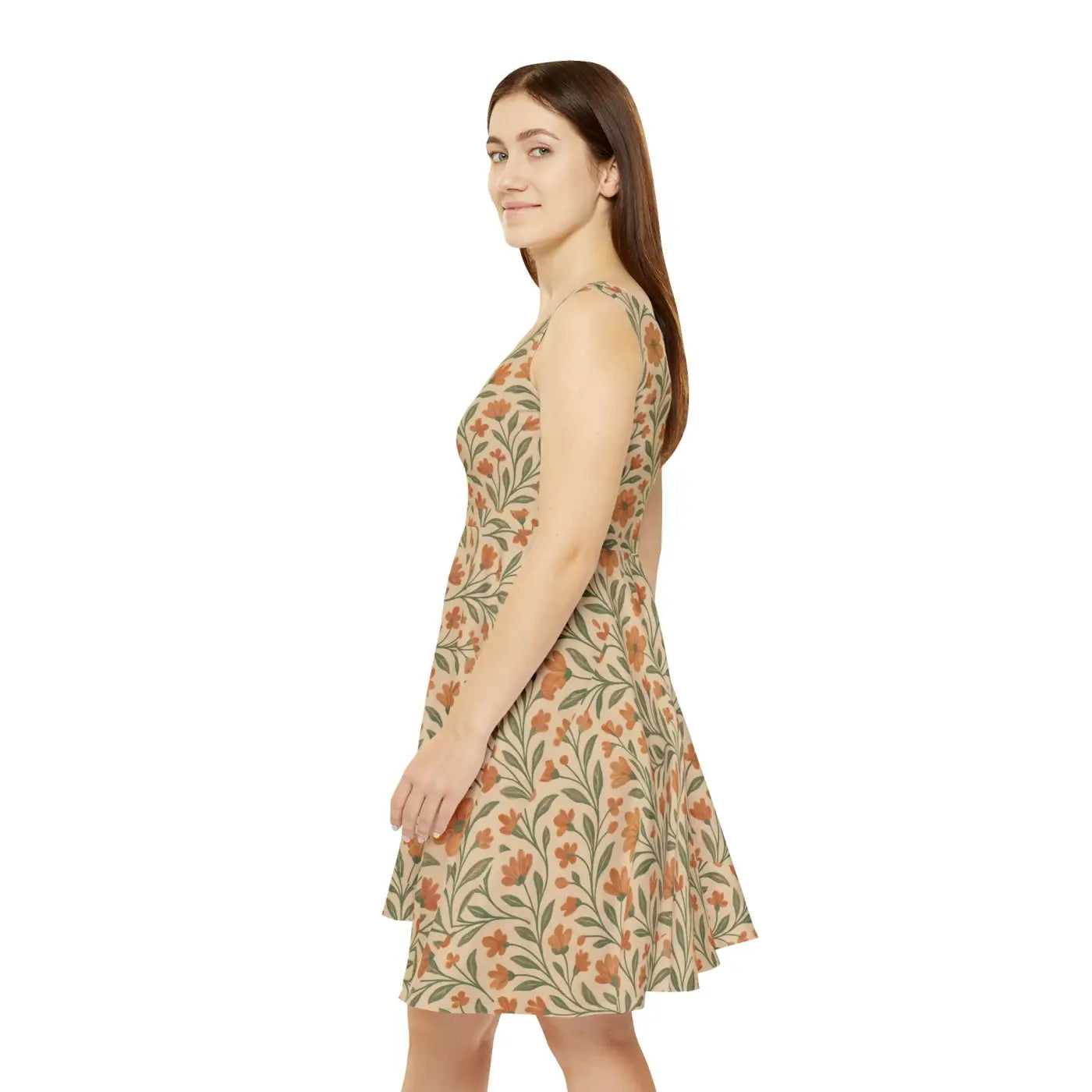 Women's Skater Dress - Vintage Style Premium Floral - DipaliZ