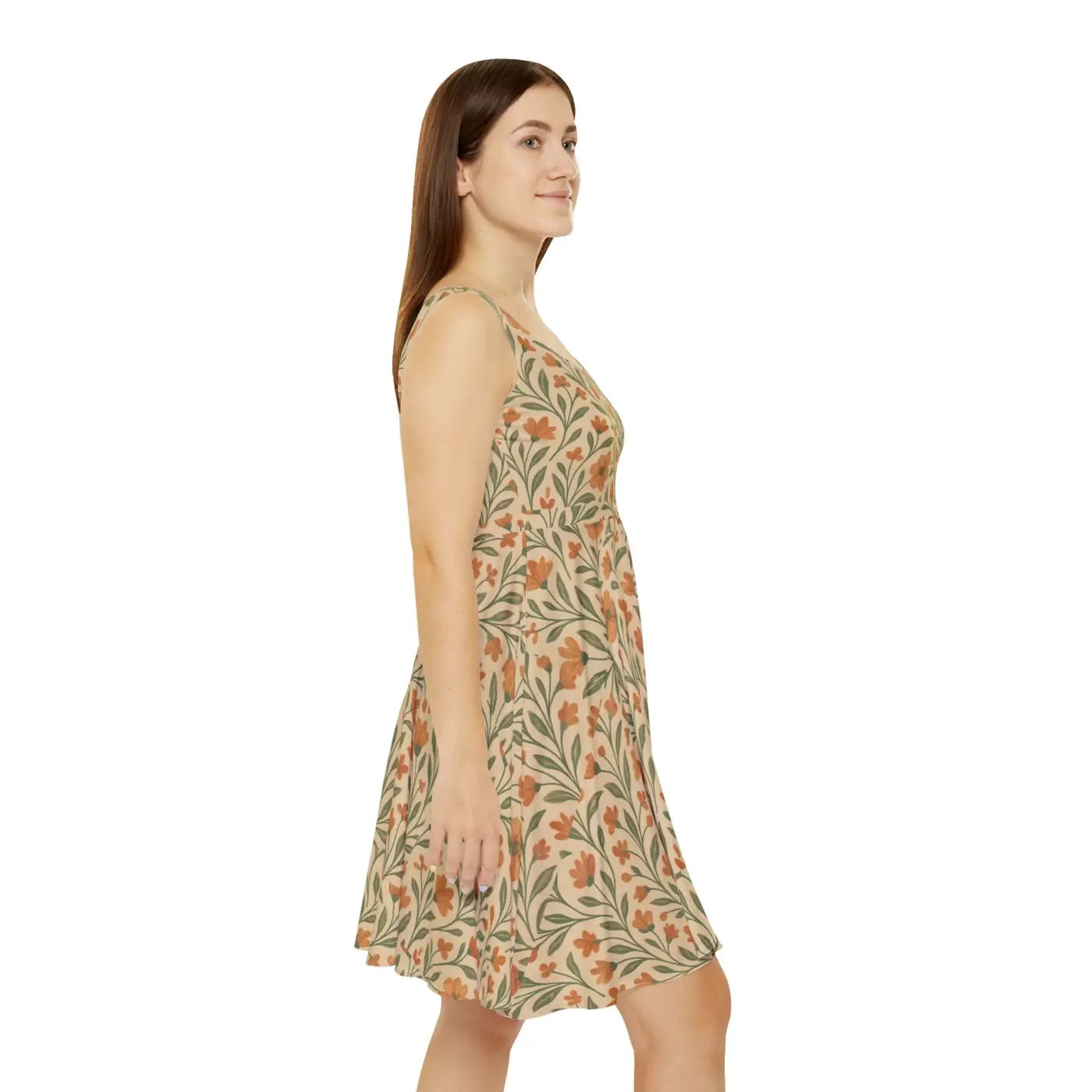 Women's Skater Dress - Vintage Style Premium Floral - DipaliZ