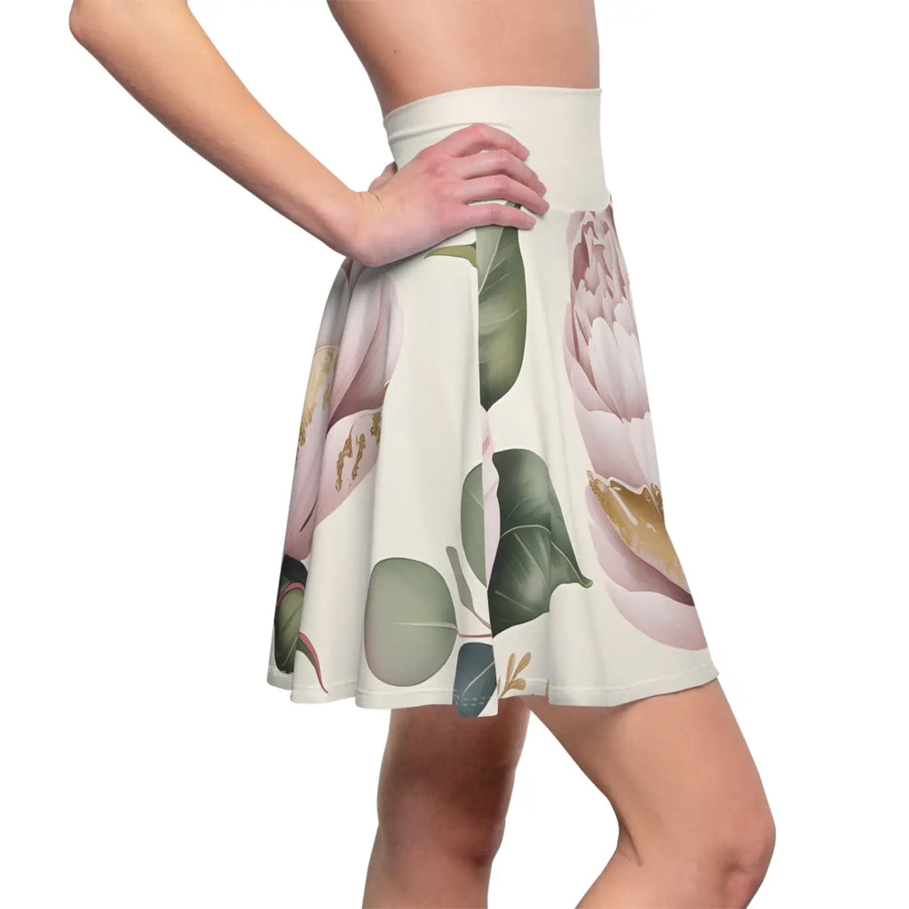 Floral Print Skater Skirt - Bold Spring Style - DipaliZ