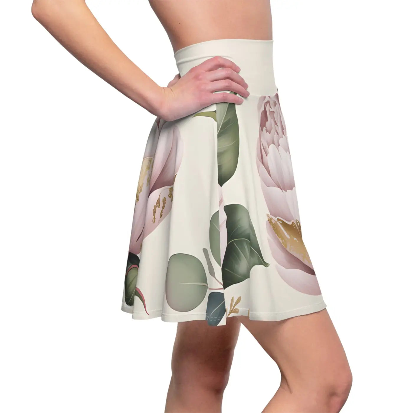 Floral Print Skater Skirt - Bold Spring Style - DipaliZ