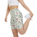Women's Workout Shorts - Premium Floral AOP Design - DipaliZ