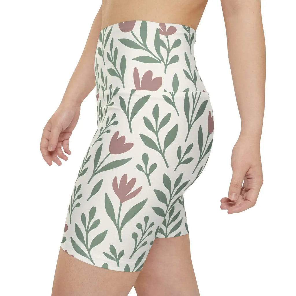 Women's Workout Shorts - Premium Floral AOP Design - DipaliZ