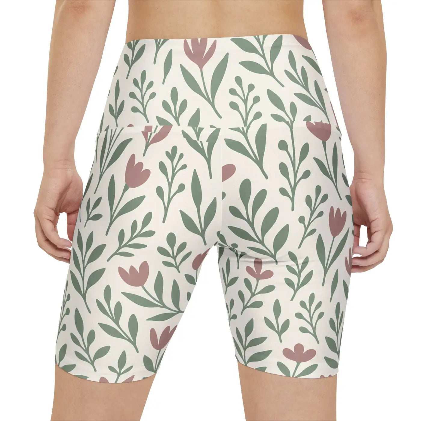 Women's Workout Shorts - Premium Floral AOP Design - DipaliZ