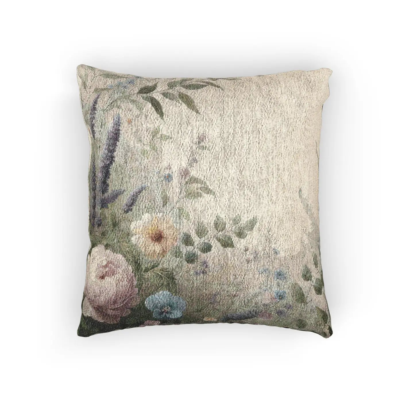Floral Woven Pillow - Cozy Boho Home Decor Accent - DipaliZ