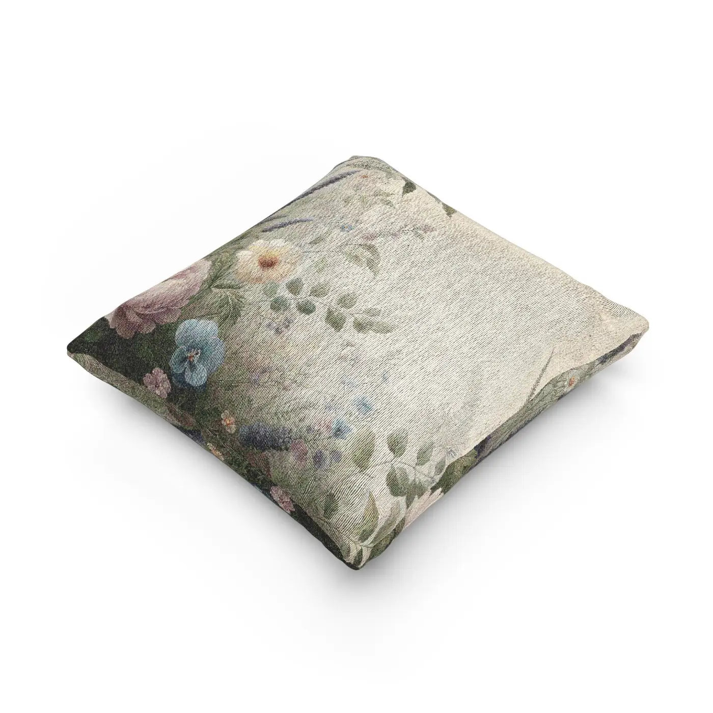 Floral Woven Pillow - Cozy Boho Home Decor Accent - DipaliZ