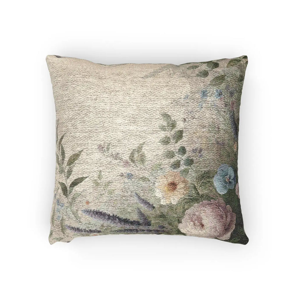 Floral Woven Pillow - Cozy Boho Home Decor Accent - DipaliZ