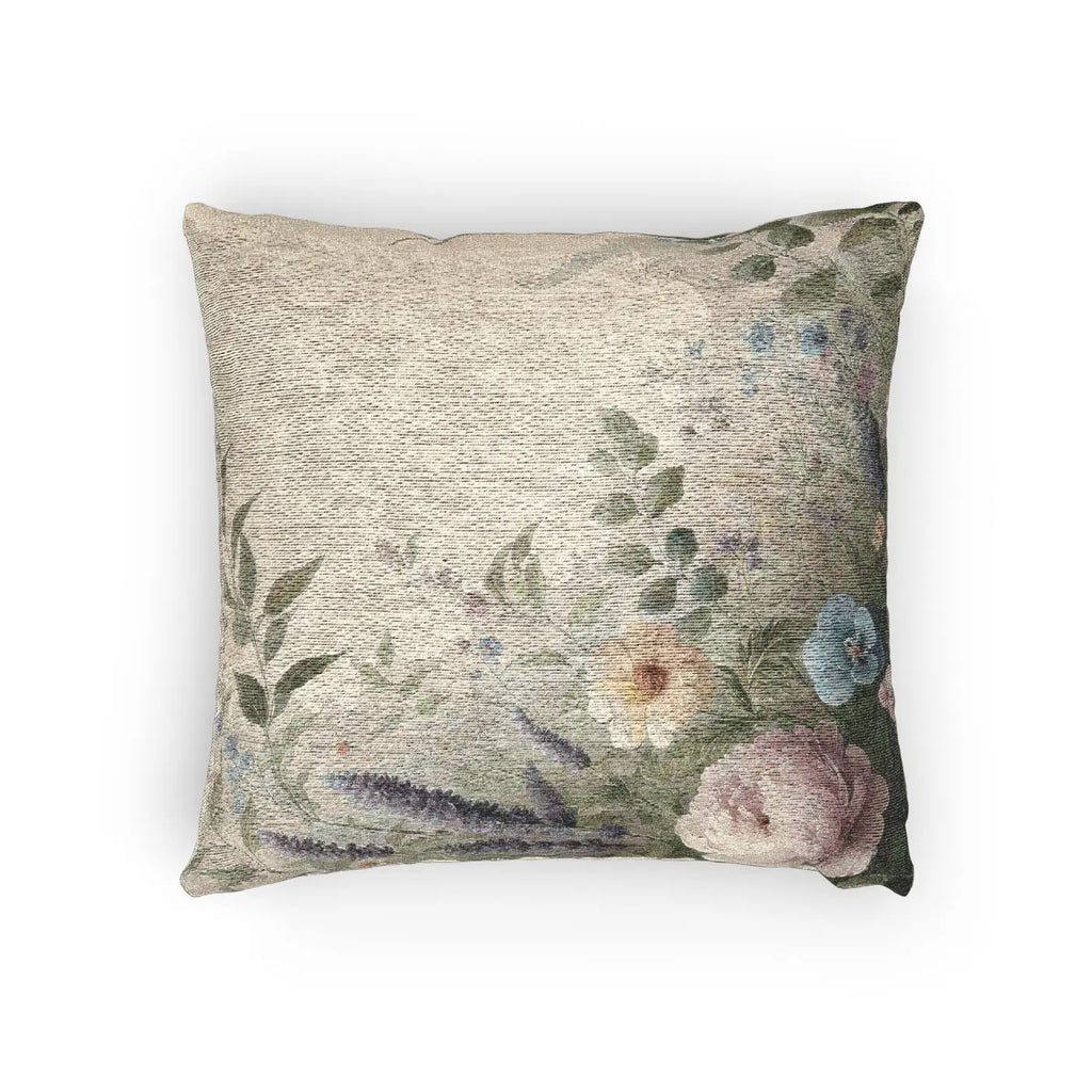 Floral Woven Pillow - Cozy Boho Home Decor Accent - DipaliZ