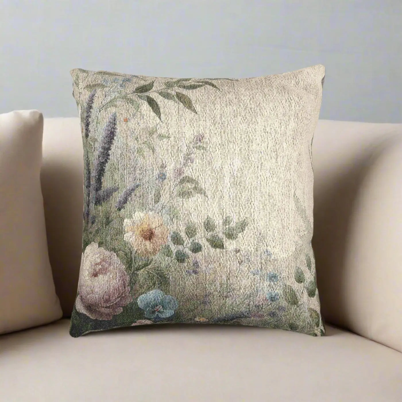 Floral Woven Pillow - Cozy Boho Home Decor Accent - DipaliZ