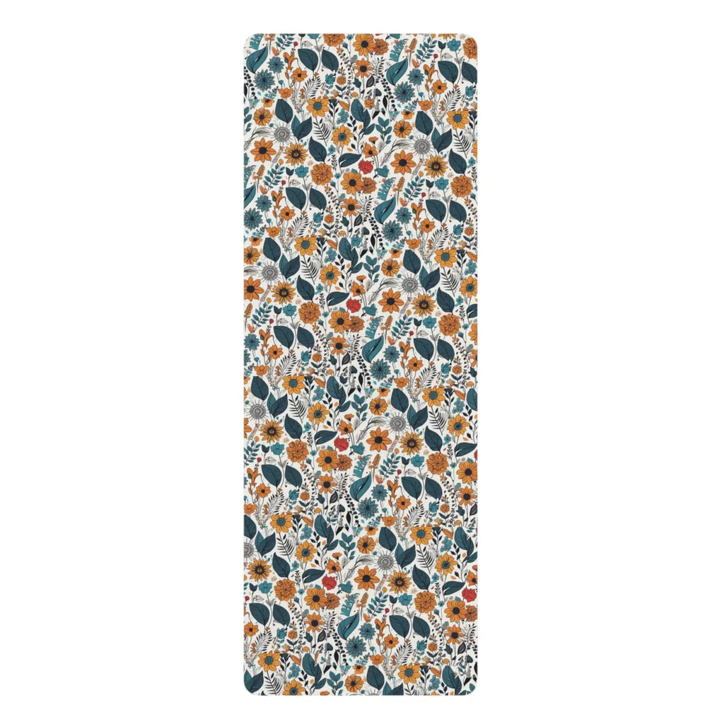 Floral Yoga Mat - Microfiber Suede for Optimal Balance - DipaliZ