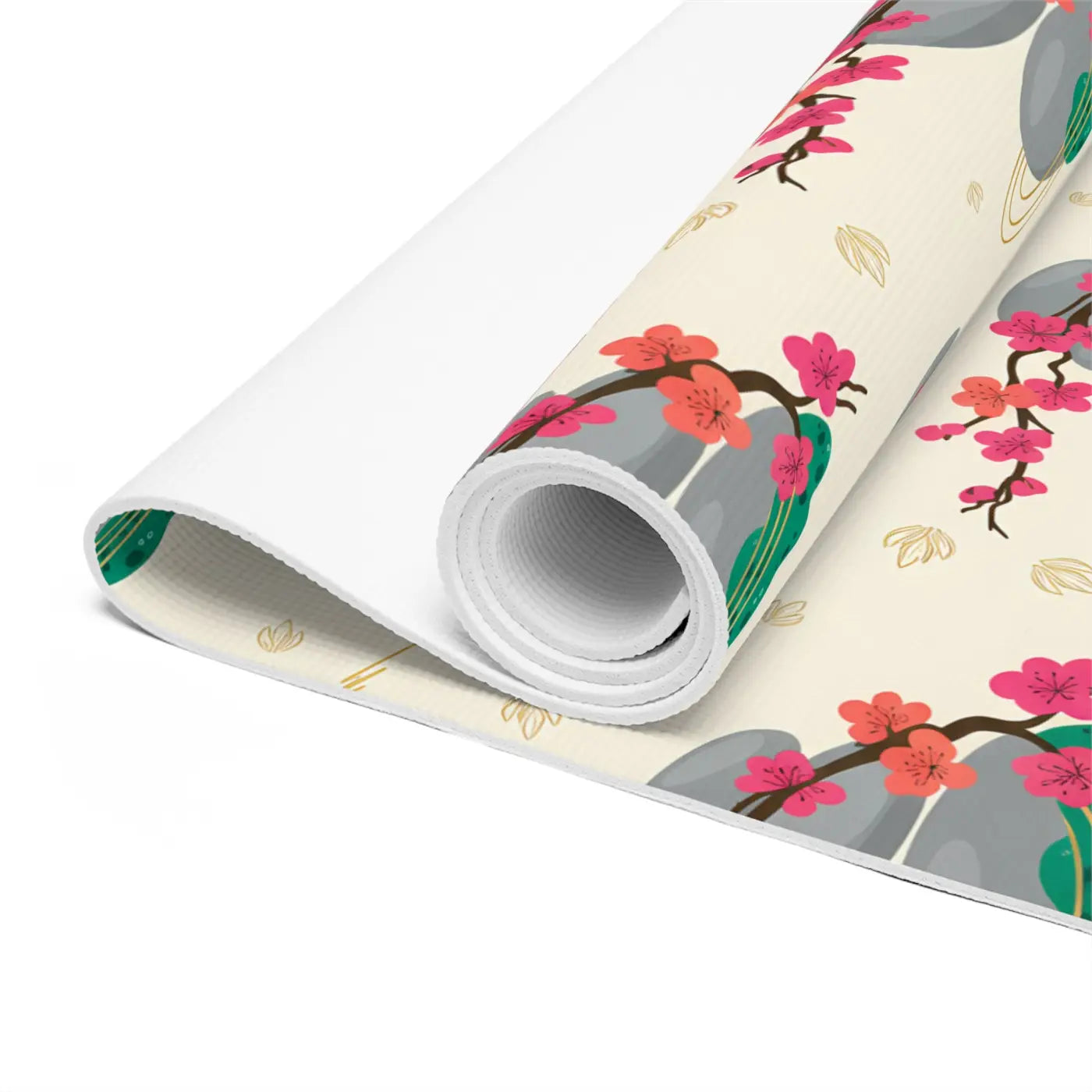 Floral Zen Blossom Foam Yoga Mat - Artful Serenity - DipaliZ