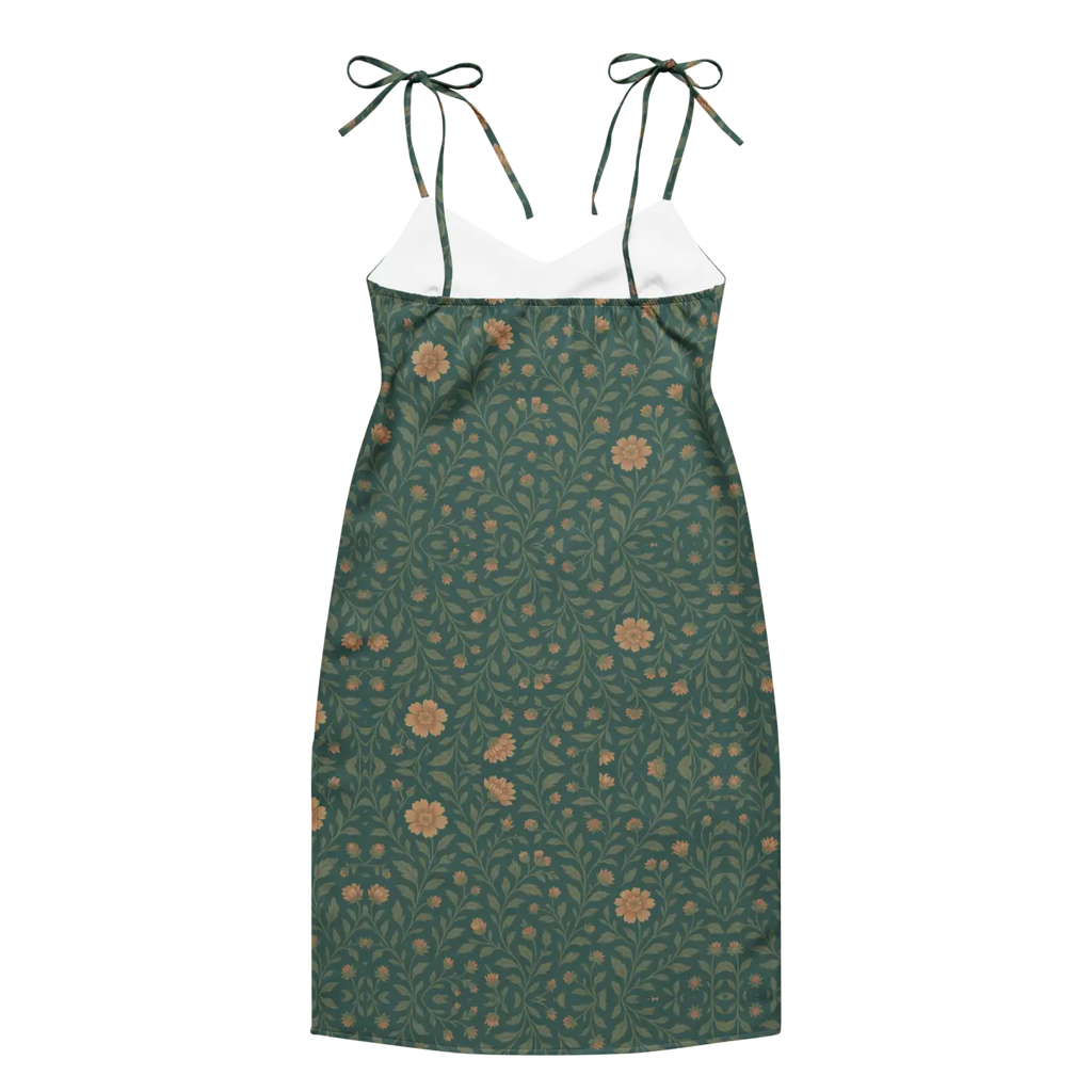 Emerald Green Midi Dress - Built-In Bra Support - DipaliZ