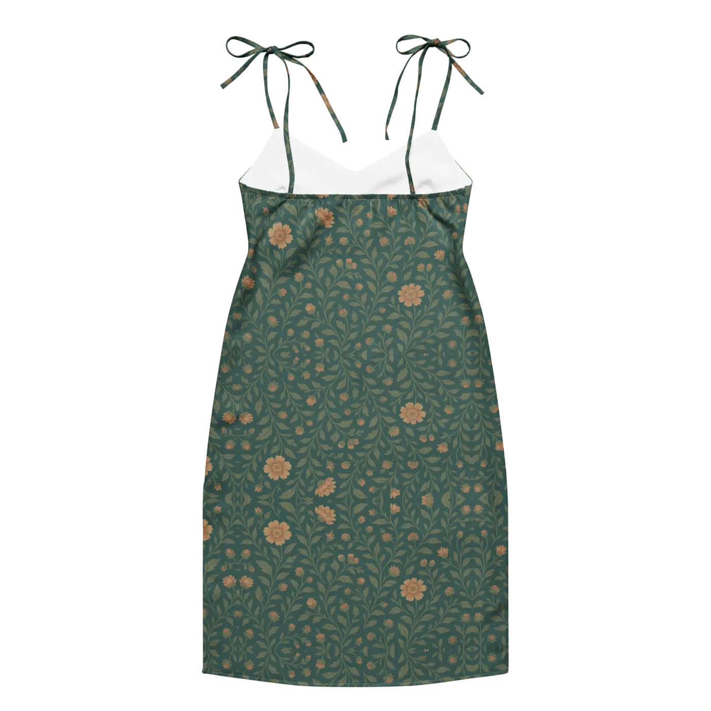 Emerald Green Midi Dress - Built-In Bra Support - DipaliZ