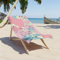 Pink Pastel Beach Towel - Cotton Loop Backing - DipaliZ