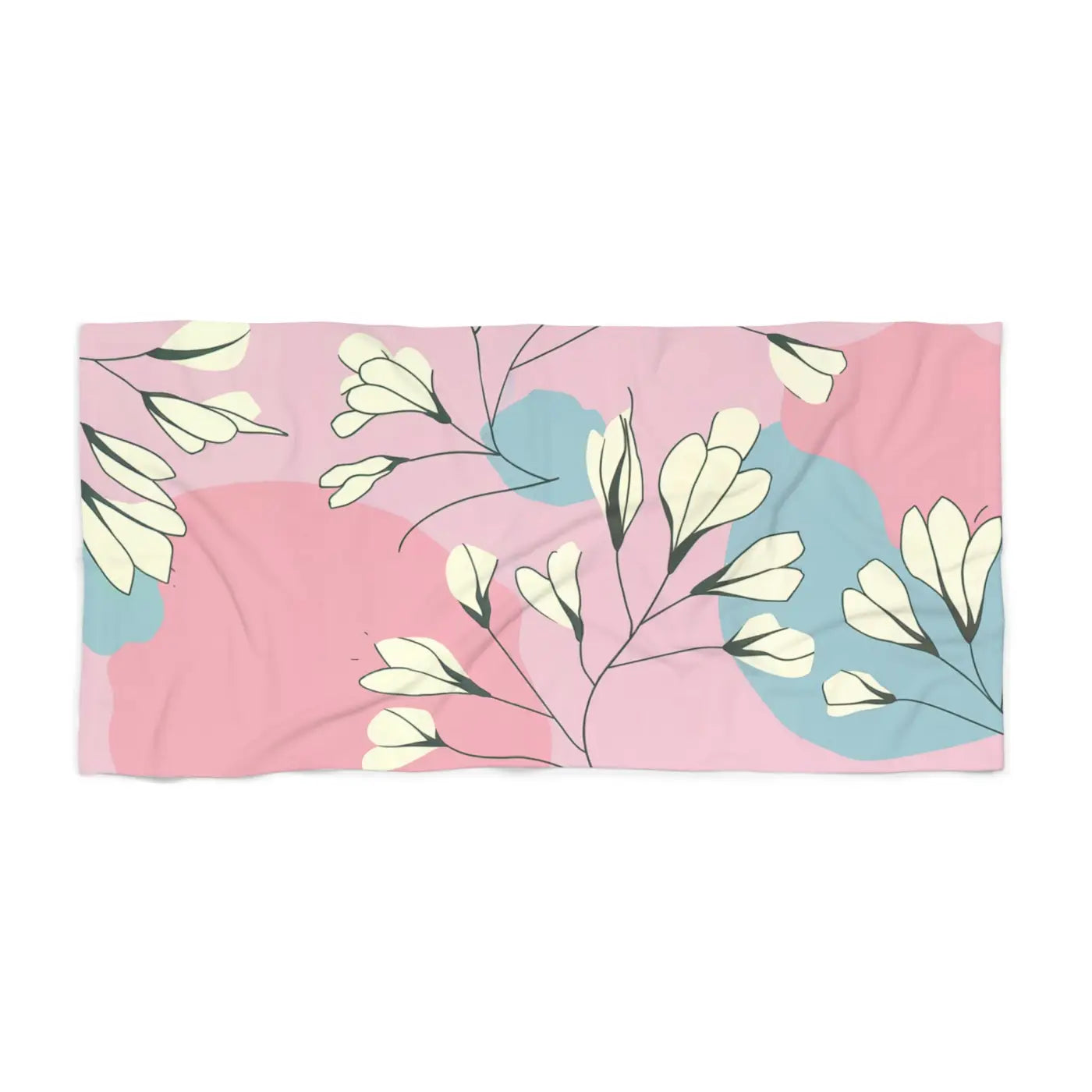 Pink Pastel Beach Towel - Cotton Loop Backing - DipaliZ