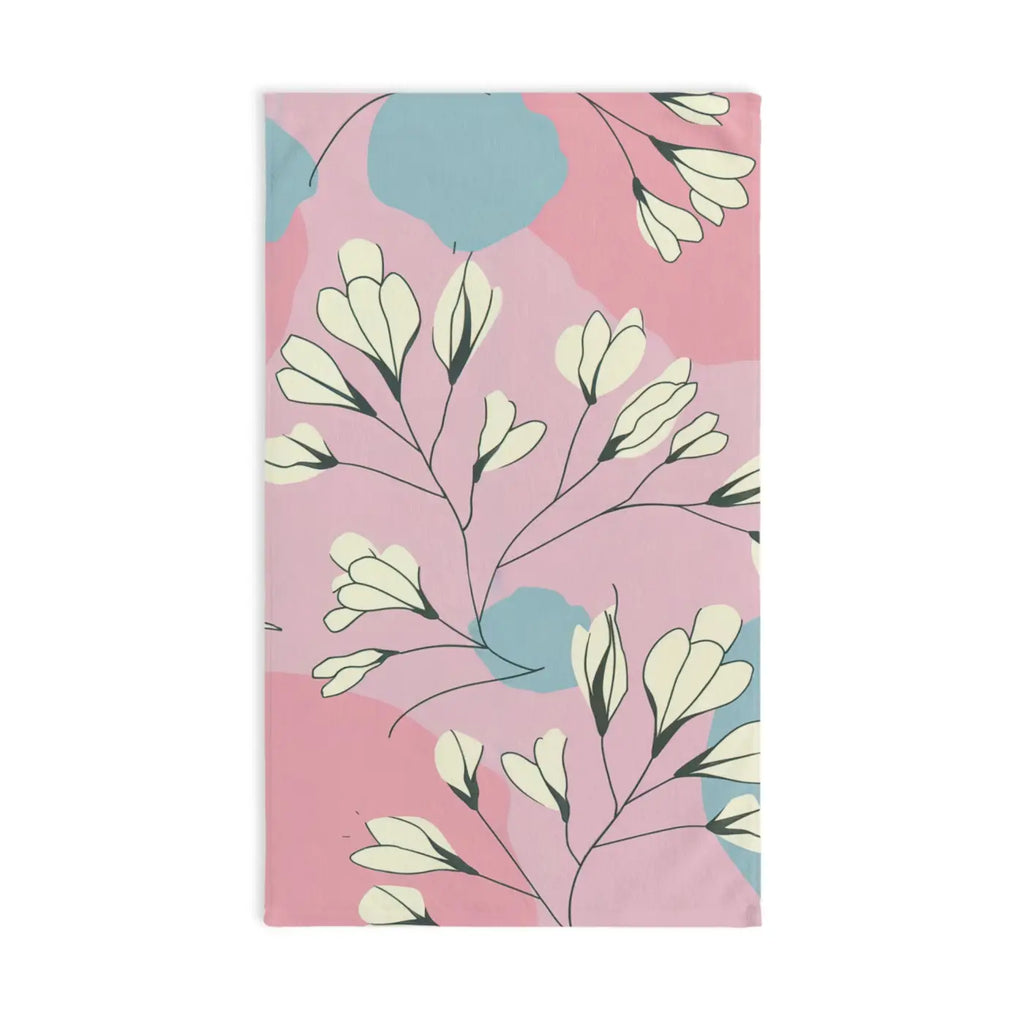 Chic Pink Pastel Floral Hand Towel - Elegant Bathroom - DipaliZ