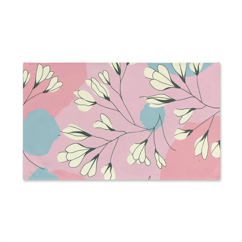 Chic Pink Pastel Floral Hand Towel - Elegant Bathroom - DipaliZ