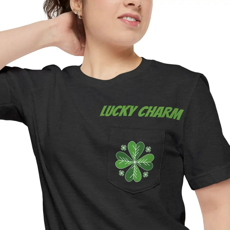 Unisex Pocket Tee - St Paddys Day Irish Charm - DipaliZ