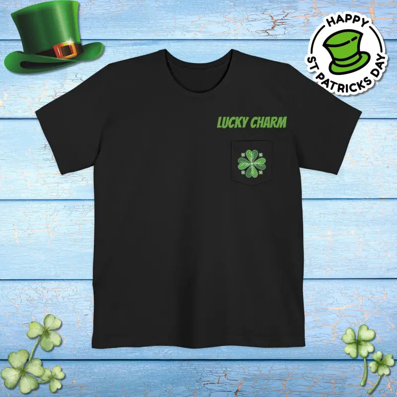 Unisex Pocket Tee - St Paddys Day Irish Charm - DipaliZ