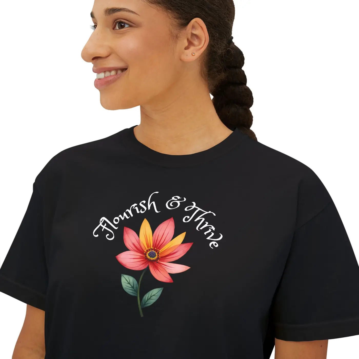 Vintage Pigment Dye Graphic Boxy Tee - Casual Comfort - DipaliZ