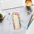 Flower Border Notepad - Colorful Desk Organizer - DipaliZ