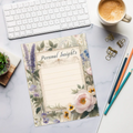 Flower Border Notepad - Personal Insights Space - DipaliZ