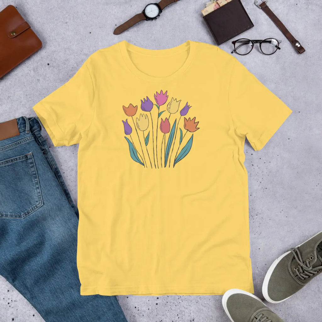 Unisex Flower Bunch Tee - Flattering for Every Body Type - DipaliZ
