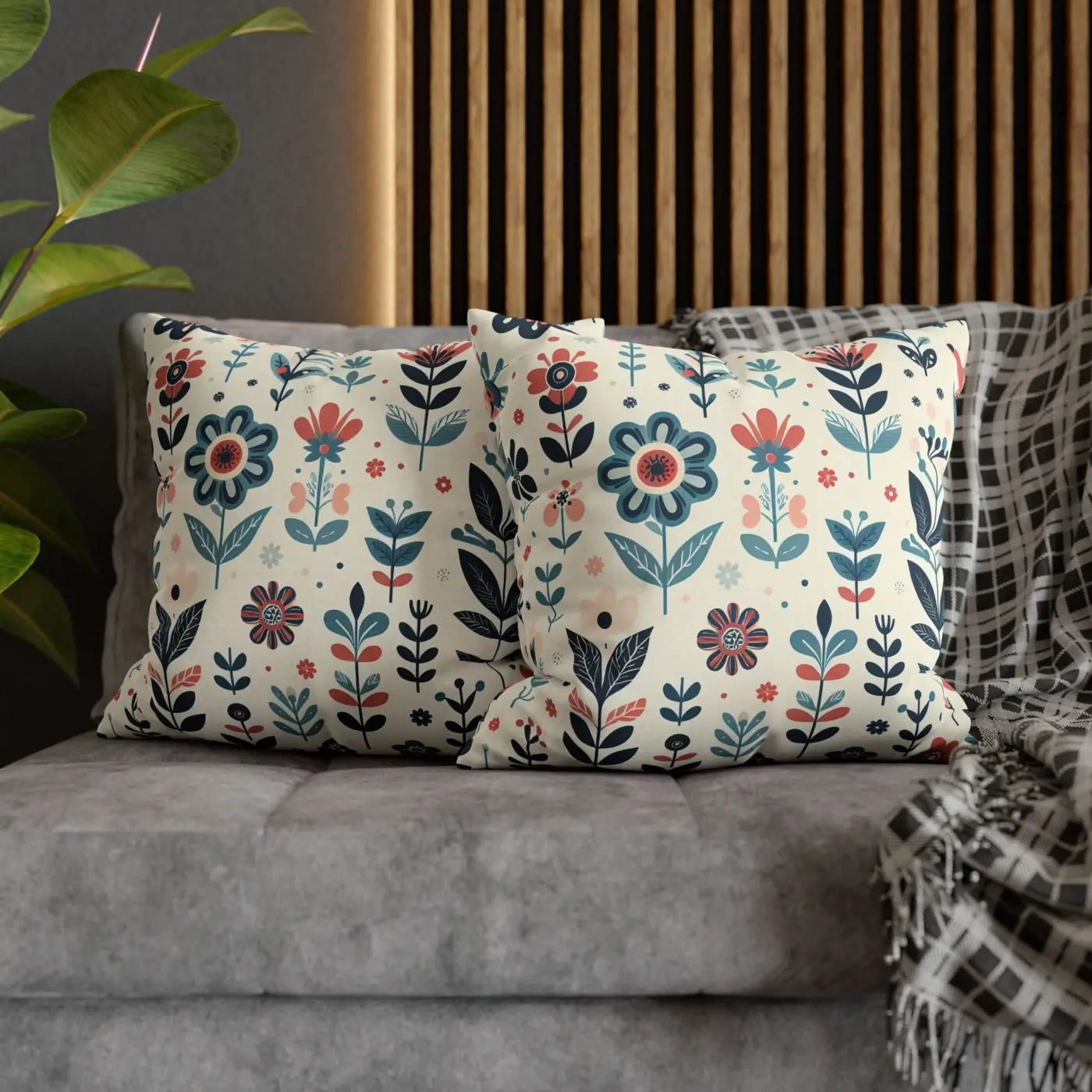 Flower Garden Decorative Pillowcase - Cozy Floral Design - DipaliZ
