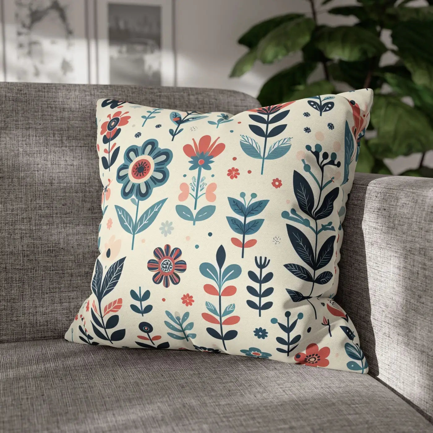 Flower Garden Decorative Pillowcase - Cozy Floral Design - DipaliZ