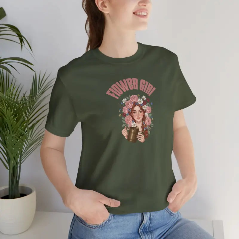 Flower Girl Lover Tee - Unisex Cotton Short Sleeve - DipaliZ