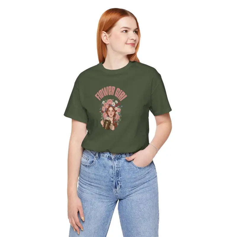 Flower Girl Lover Tee - Unisex Cotton Short Sleeve - DipaliZ