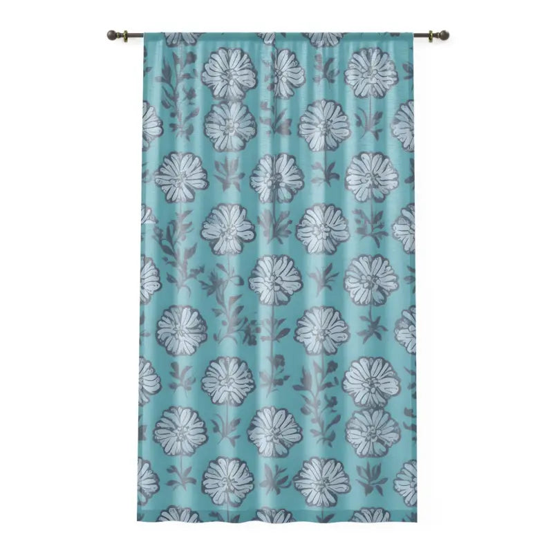 Flower Graphic Window Curtain - Modern Home Decor - DipaliZ
