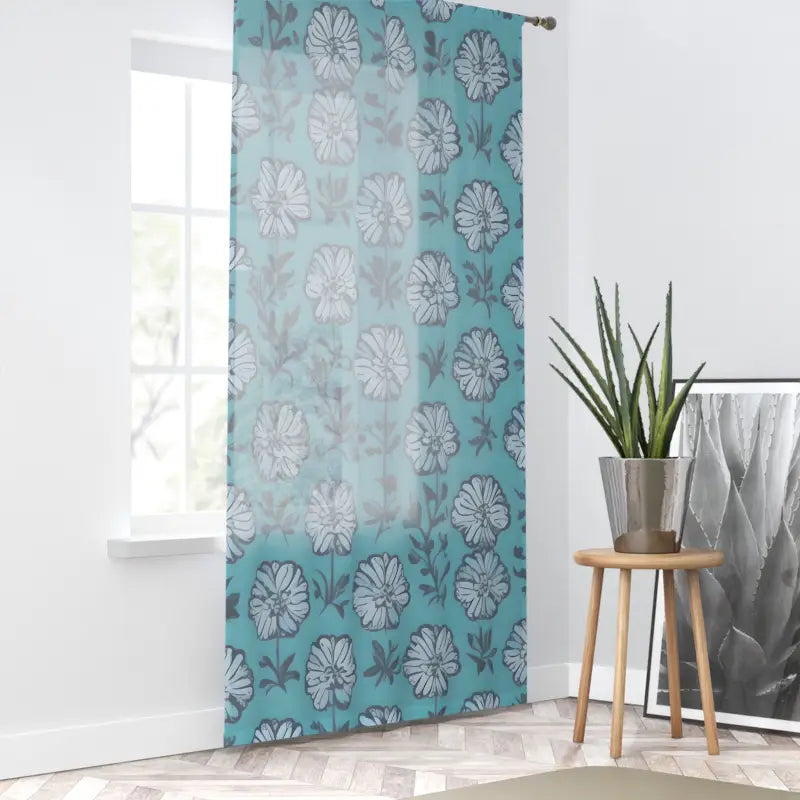 Flower Graphic Window Curtain - Modern Home Decor - DipaliZ